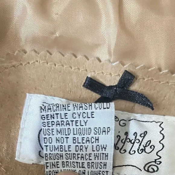 Live a Little Tan Suede Leather Blazer Tailored Fit - Picture 7 of 10